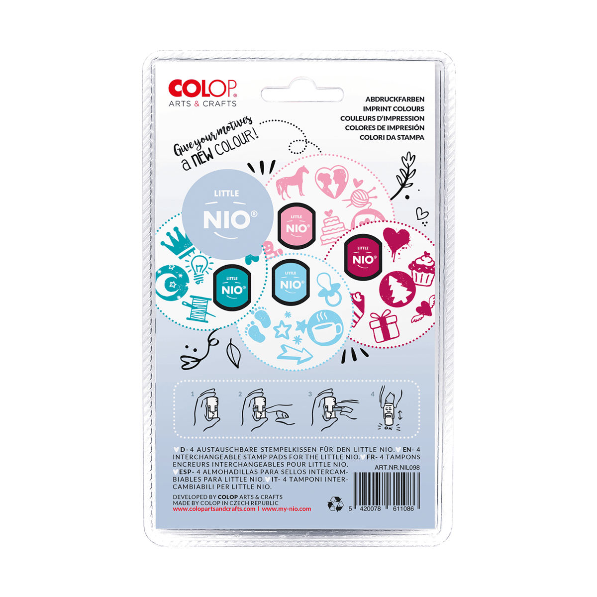 Ταμπόν για σφραγίδες COLOP Arts & Crafts Little NIO Pastel - Image 2